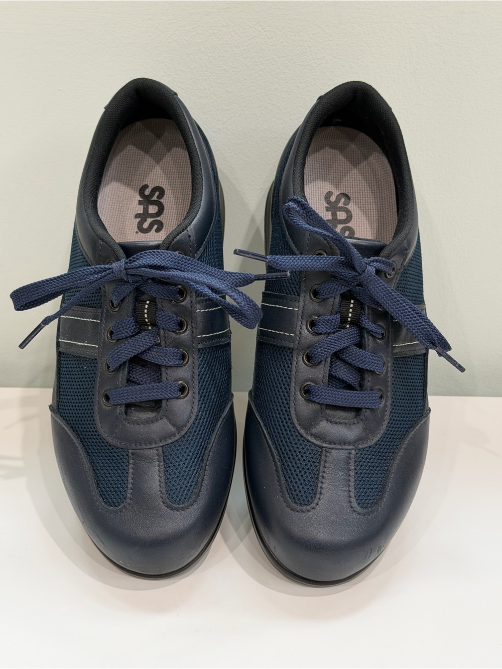 SAS‎ Women’s 7 WW Navy Comfort Walking Sneakers Orthopedic Lace Up Shoes Casual